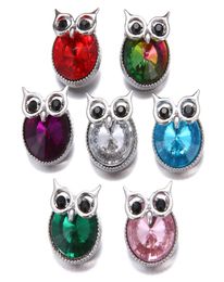18MM Snaps Button Noosa Bracelet Jewelry Bangles Snap Button 18mm Buttons Full Diamond Animal Owl Cuff Link Chain Tennis Charm Bra1391770