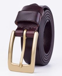 Fashion Men Belts Top leather Belts Cow leather genuine leather designer belt copper Needle buckle luxury belt blackcoffe Colour m9102387