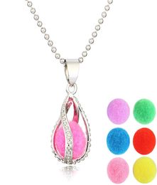 Locket Pendant Necklace Censer Aromatherapy Essential Oil Diffuser Necklace Pendants Send chain and Oils Pads as G1582046