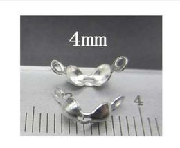 925 Silver end beads envelope wire clasps rope end buckle 3mm4mm DIY Jewellery accessories Y01213784222