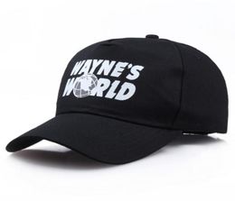 Black Waynes World Baseball Caps Unisex Hip Hop Hats Sunhat Costume Embroidered Mesh Hat Trucker Dad4893328