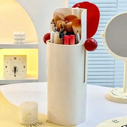 Cosmetic Organizer Desktop makeup storage box brush lipstick girls room organization dust prevention products Q240429