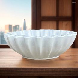 Bowls HandCrafted Marble Ruffle Bowl Antique Scallop Resin Vintage Ring Dish Fruit HouseWarming Wedding Gifts