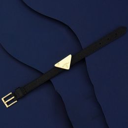 Designer Bracelet Pradd Triangle Leather Bracelet Fashionable Four Colour Bracelet Unisex High Quality Bracelet.