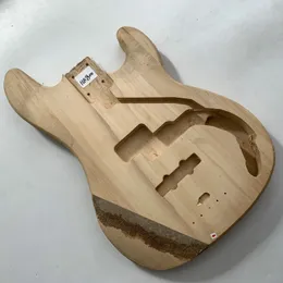 Unfinished Electric Bass Body in Natural Solid Basswood for Replace and DIY Stock Items with Damages Cracks Special Sales