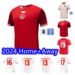 Canada 2024 Copa America Soccer Jerseys home/away 24 25 national team J.DAVID DAVIES UGBO LARIN CAVALLINI MILLAR EUSTAQUIO football shirt Adult short sleeve