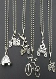 Pendant Necklaces Mixed Style Bicycle Motorcycle Necklace Statement Jewelry Woman Mens Charms Gift8643042