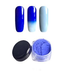 Whole 1gbox Thermochromic Pigment Colour Change Nail Powder Dust Tempature Gradient Nail Gel Nail Polish Decoration 12Color8358794