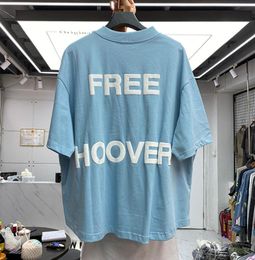 Hip Hop T Shirt Tee Men Women V Neck Puff Printed 1 High Quality Short Sleeve Oversized Tshirt Tops Real Pics9881657