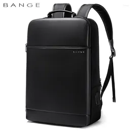 Backpack BANGE 2024 Design Large Capacity USB Rechargable Travel Backpacks Men 15.6 In Laptop Waterproof Bag For Male