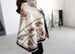 Scarves Fall Winter 2022 Thickened Horse Scarf Long Dualuse Carriage Shawl Tassels Cashmerelike Show Poncho Cape Pashmina6900843