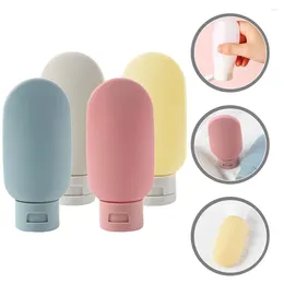 Storage Bottles 4 Pcs Travel Bottle Compact Empty Powder Container Size Silica Gel Supply Multi-function Silicone Containers