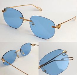 selling whole sunglasses ultralight irregular frameless retro avantgarde design uv400 light Coloured lenses decorative ey5337286