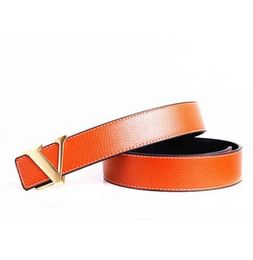 Design V Letter Buckle High Quality Cowhide For Jeans Dress Fashion Luxury Men Women Belts Casual Fashion Belt Width 35cm2921299