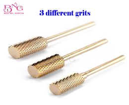 1ps Different Size Granding Nail Drill Bits Golden Steel Carbide Material Manicure Pedicure Nail Drills4790776