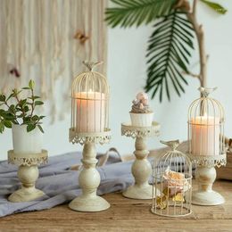 Candle Holders 6Styles Birdcage Shape Candlestick Holder Retro Exquisite Craft Wedding Party Table Dinner Decoration Pography Props