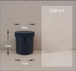 30 pcs 100 150 250 ml Empty Black Plastic Bottles Bank For Ink Paste Sample Packaging Containers4548008