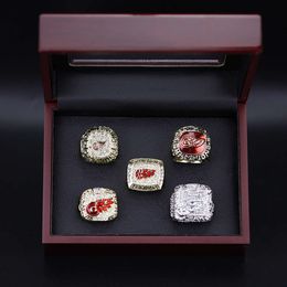 Band Rings Nhl 1986 1997 1998 2002 2008 Detroit Red Wings Championship Ring 5-piece Set Ylvw