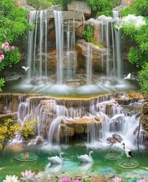 ustom Po Wall Paper 3D Modern TV Background Living Room Bedroom HD Natural Scenery Waterfall 3D Landscape Painti Wall Covering 4613469