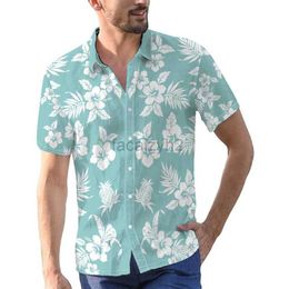 Men's T Shirts New Hawaiian shirt digital printed short sleeved shirt summer beach men's casual shirt Man Tees Polos tops