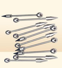 316L Stainless Steel Navel Tongue Lip Nails Nose Screws Nipple Ear Eyebrow Rings Studs Multipurpose Body Piercing Jewelry Mixed 7191629