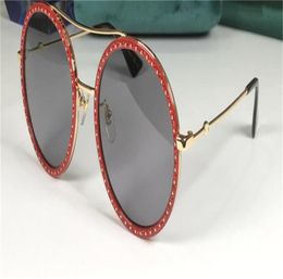 New fashion design sunglasses 0061S round lens set with diamonds full frame popular fashion style uv400 protective glasses top qua4531385