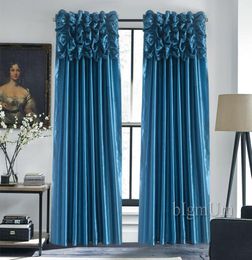 Luxury Valance Curtain for Window Customized Ready Made Window Treatment Drapes For Living RoomBedroom Solid Color Panel4984651