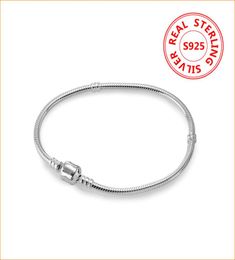 Classic design 925 Sterling Silver Charms Bracelet 3mm Chain for Charm Bracelets Jewelry Gift box for Women men1911936