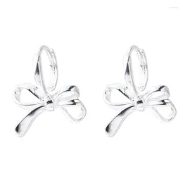 Stud Earrings Elegant Crystal Women's Fashion Bowknot Ear Clip Adornment Fashionable Studs