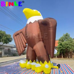 Custom 8mH (26ft) with blower Inflatable Eagle balloon flying Hawk mascot for Outdoor Advertising