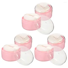 Storage Bottles 6 Pcs Body Powder Puff Box Container Pressed Travel Baby Dusting Plastic Puffs Loose Child