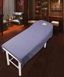 80190cm Cosmetic salon sheets SPA massage treatment bed table cover sheets with hole Sheet 5909396