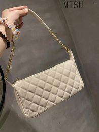 Bag Alligator Cow Leather Baguette Summer Bags For Women 2024 Trend Small Shoulder Hobo Purses Luxury Designer Lady Hand