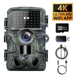 Support APP PR4000 WiFi Hunting Trail Camera with GPS 60MP 4K Resolution Garden for Animal Observation Farm Monitoring 240423