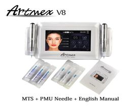 Newest Artmex V8 Digital Permanent Makeup Tattoo Art Machine Derma Pen Eyes RotaryPen MTS PMU System Touch Screen9154209