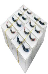 False Eyelashes Natural Coloured Lashes In Bulk Whole Colour DD Curly Faux Mink Full Russian Strip Lash Vendor Pink Green MixFal9691778