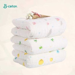 Towels Robes Baby bath towel for boys and girls 100% pure cotton childrens bay towel blanket suitable for newborns. 6-layer high gloss bay towelL2404