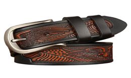 cowhide genuine leather belts for men cowboy Luxury strap design male vintage fancy jeans designer belt men high quality4415376
