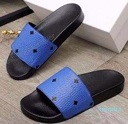 Männer Frauen Hausschuhe Sandles Klassiker braun flach home rutschern Badezimmer München Lederdruck Sandalen Schuhe Frau Flip Flops Luxus Pantoufles Sandales Sommerrutschen