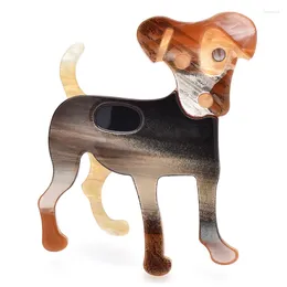 Brooches Wuli&baby Acrylic Dog For Women Unisex 3-color Minlature Pinscher Puppy Pets Animal Party Casual Brooch Pins Gifts