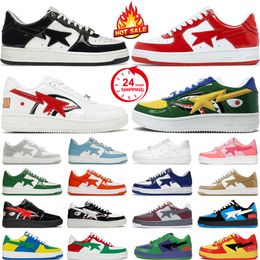 designer casual shoes men women platform Black Patent Red Green Purple Orange Light Grey Triple White Royal Blue Plate-forme mens trainers sport sneaker