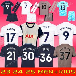 SON Maddison 23 24 25 RICHARLISON Soccer Jersey van de Ven KULUSEVSKI HOJBJERG SKIPP PERISIC 2025 ROMERO Pedro Porro Football kit shirt SPURS Men kids set VEliz DIER