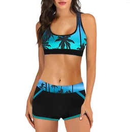 Women's Swimwear Summer Beachwear Female Beach Pattern Push Up Bra Monokini Two-Pieces Bikini Set Women Bathers Swimming Bathing Suits