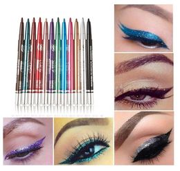 Eye Makeup set Eyeliner Pencil Waterproof Beauty Eyes Liner Lip sticks Eyes Cosmetics 12 Colors9327747