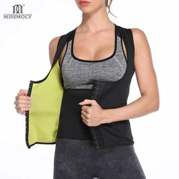 Kvinnors shapers neopren body shaper midje tränare träning svett väst kvinnor bantning mantel bastu body shaper korsett topp modellering trimmer bälte y240429