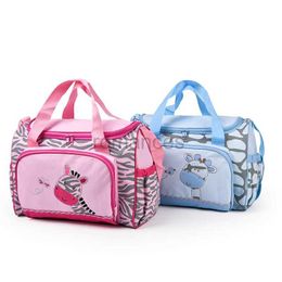 Diaper Bags Fashionable cartoon embroidered single shoulder mommy bag with multifunctional and large capacity mother baby diaper d240430