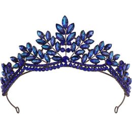 Tiaras 7 Colours Vintage Baroque Crystal Opal Crown Women Wedding Party Gift Bride Queen Bridal Tiaras Hair Accessories Headbands