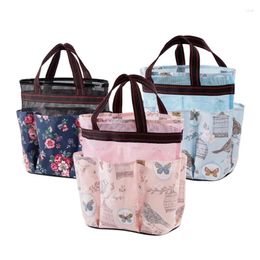 Storage Bags Portable Toiletry Bag Quick Dry Bath Organiser For College Dorms Beach Gym Camp Floral Swimming Travel