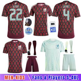 Mexican Football Jersey 2024 RAUL CHICHARITO LOZANO DOS SANTOS Football Jersey Men Kids Kids H. LOZANO Shirts Uniforms Fans Player Version