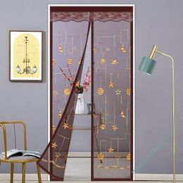 Door Curtain Summer Antimosquito Household Magnetic Screen Magnet Pair Suction Partition Free Punch 240424